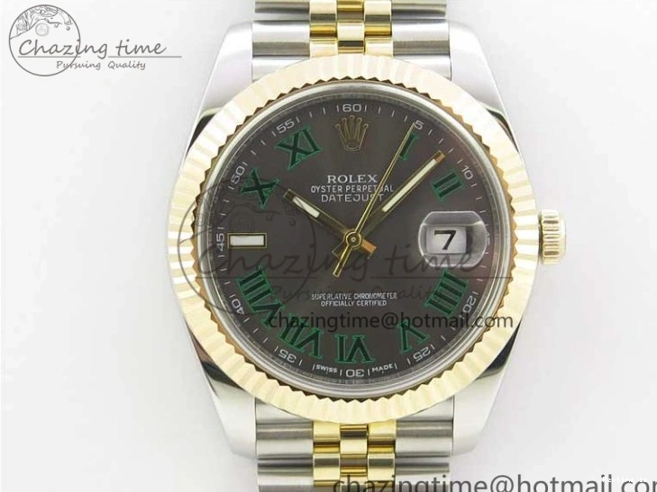 1219 DateJust 41 126333 SS YG Wrapped WWF Best Edition Gray Roman Makers Dial on SS YG Wrapped Jubilee Bracelet A Sporty 3127